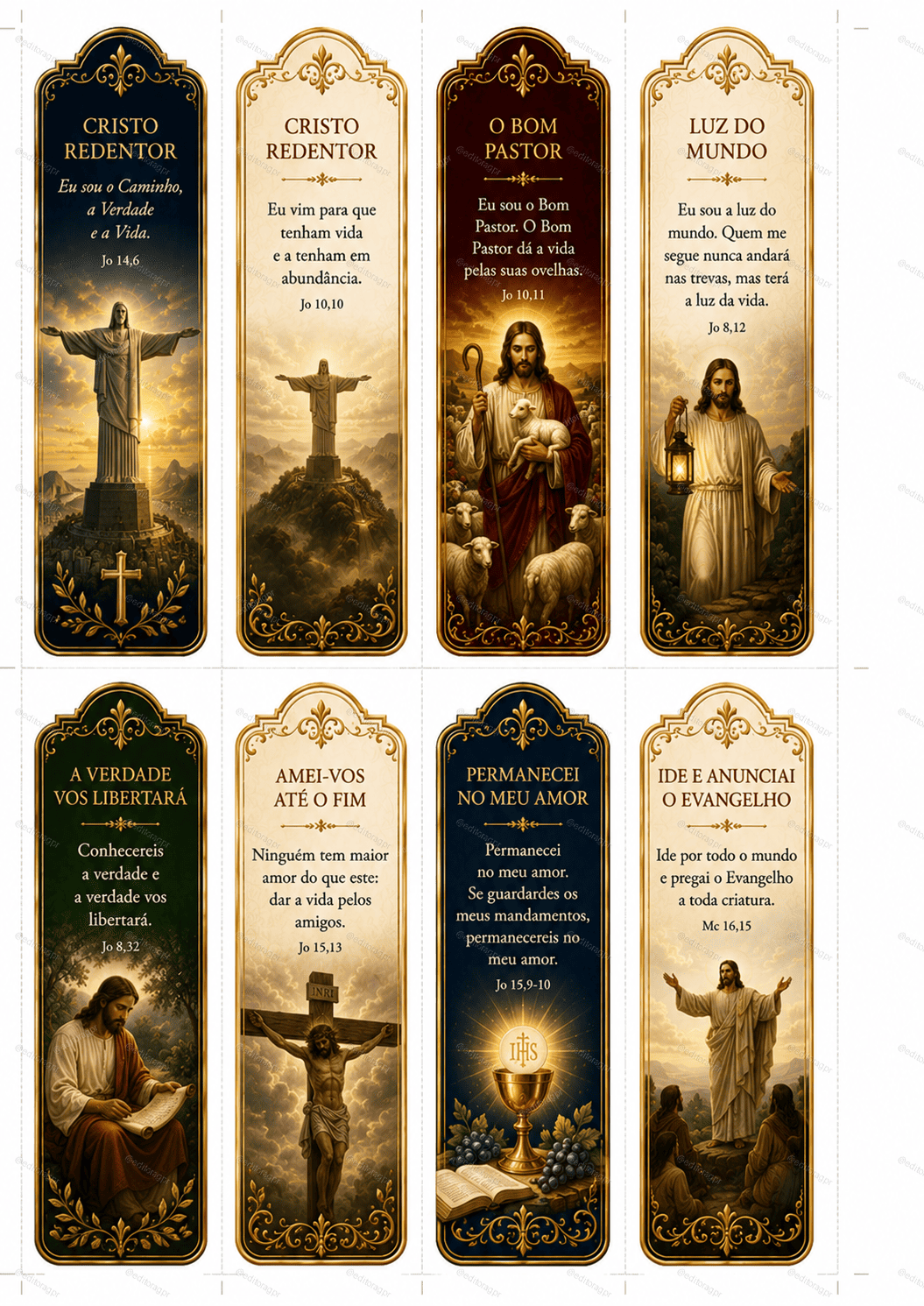 Marcadores de Cristo Redentor, Bom Pastor e Luz do Mundo